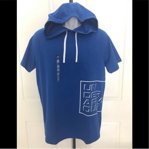 NEW wTag-UNDER ARMOUR Blue Sleeveless Hoodie M